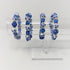 Blue and White Flowers Dice Bracelet