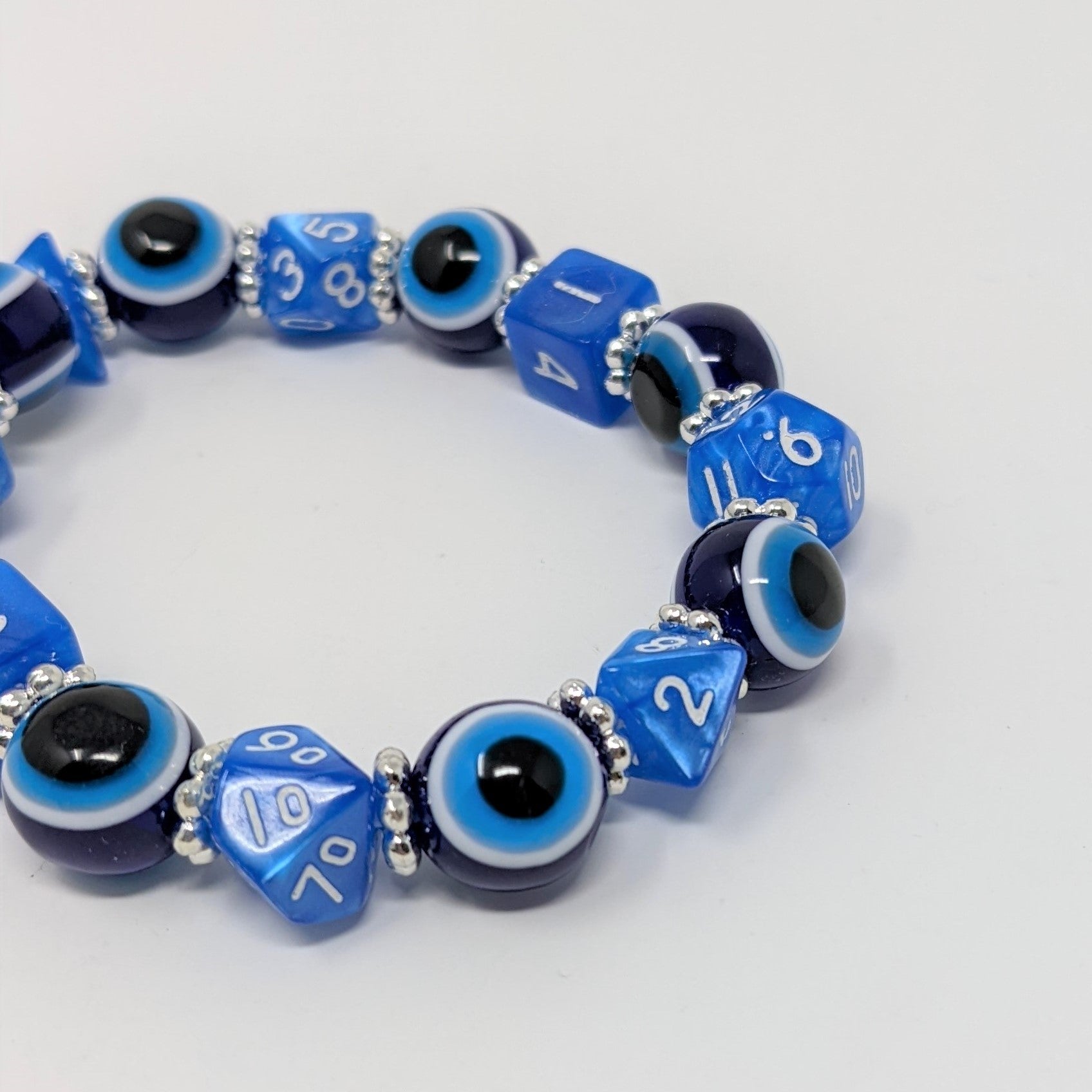 Blue Evil Eye Lucky Nazar Dice Bracelet