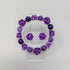 Purple Crackle Beads Dice Bracelet